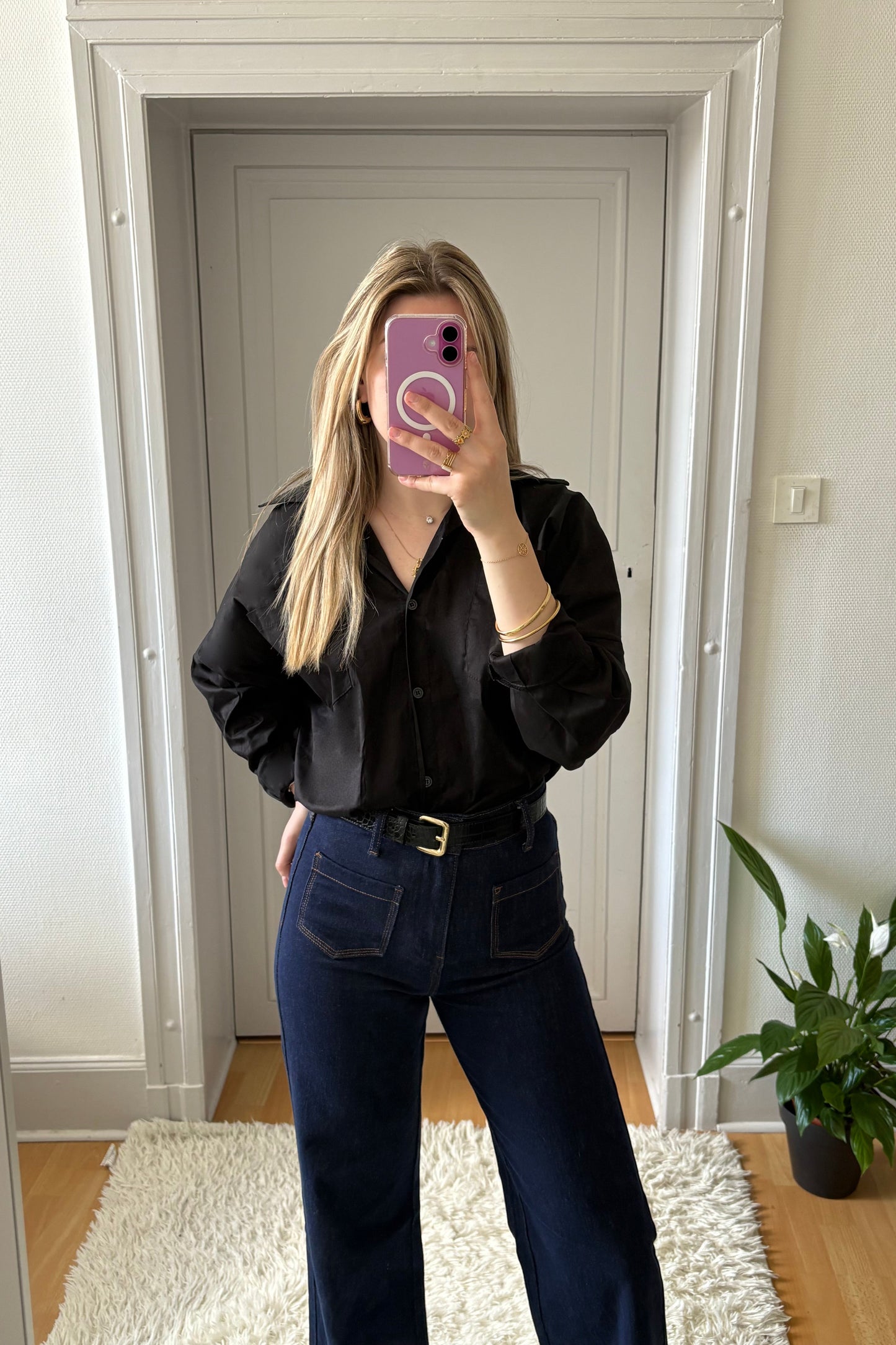 Chemise noire Clarence