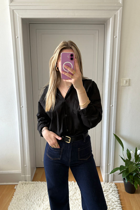 Chemise noire Clarence
